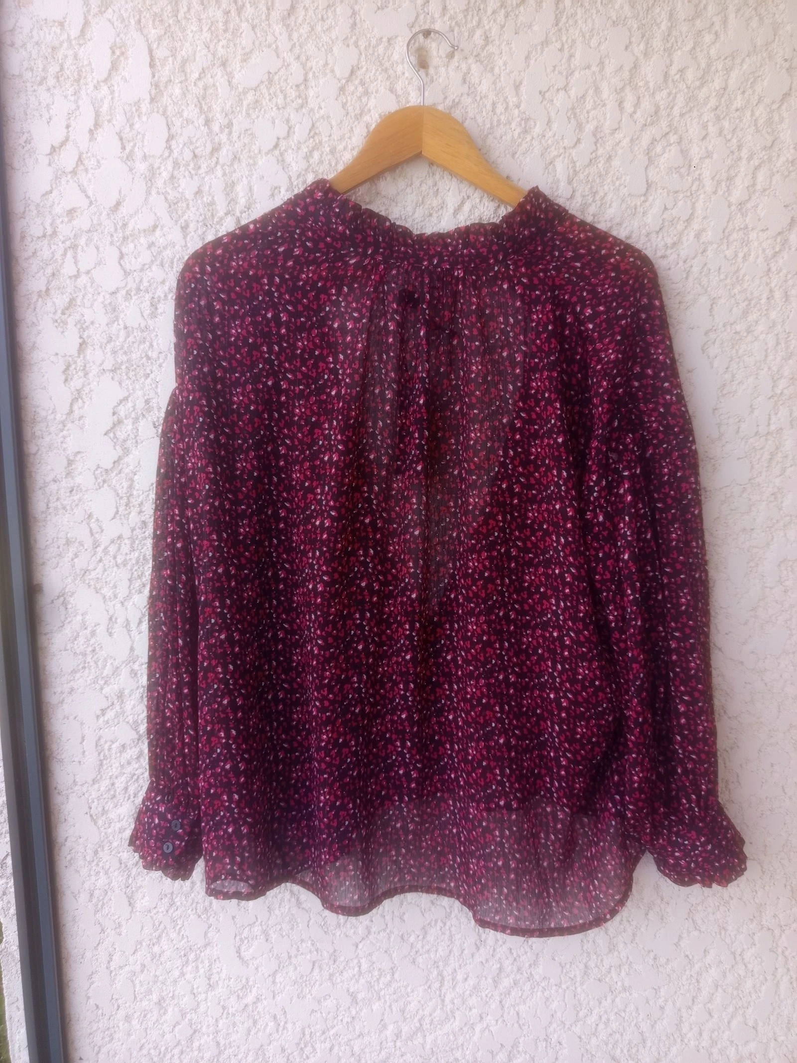 Chemise transparente rouge marque la City taille 40 – photo 6